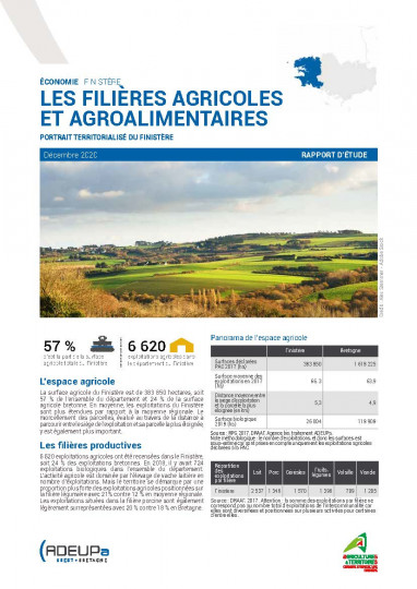Les filières agricoles et agroalimentaires : Finistère