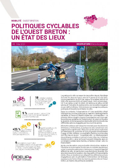 Politiques cyclables de l'Ouest breton : un état des lieux