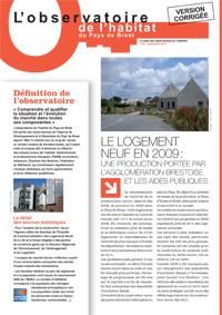 Le logement neuf en 2009 : une production portée par l'agglomération brestoise et les aides publiques