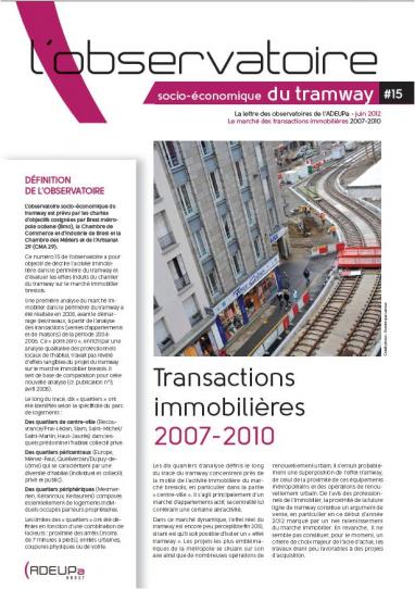 Observatoire des effets socio-économiques du tramway N°15